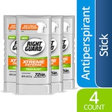 Right Guard Xtreme Defense Antiperspirant Deodorant Invisible Solid Stick, Fresh Blast, 2.6 Ounce (4 Count)