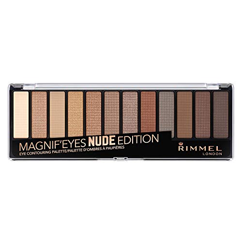 Rimmel Magnifeyes Eyeshadow Palette, 001 Nude Edition, Pack of 1