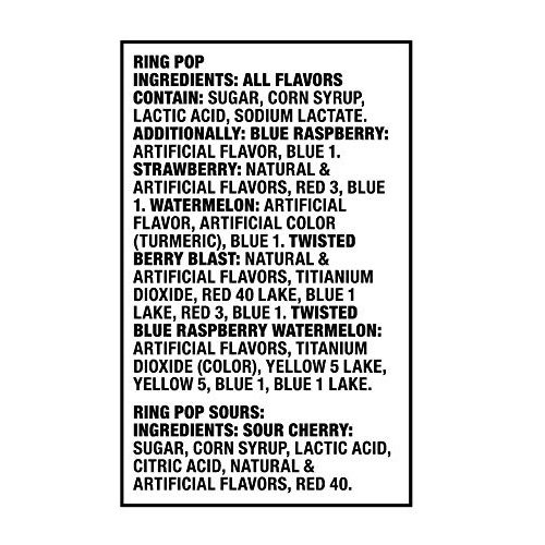  Ring Pop Individually Wrapped Bulk Lollipop- Variety Party Pack, 20 Lollipop 80 Count (Pack of 4)