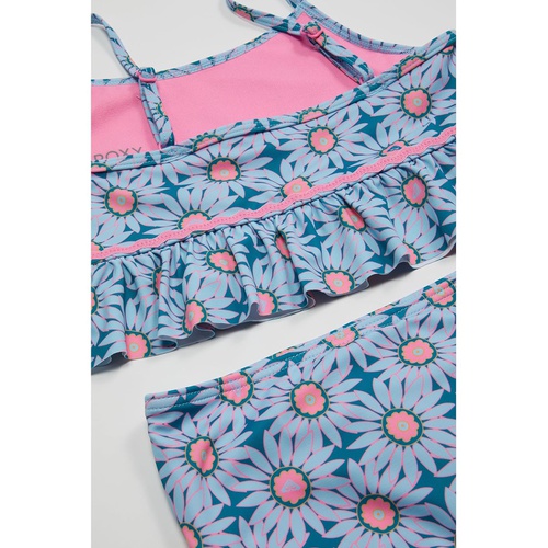 록시 Roxy Kids Bold Florals Crop Top Swimsuit Set (Toddler/Little Kids/Big Kids)