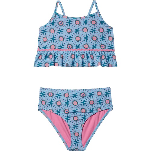 록시 Roxy Kids Bold Florals Crop Top Swimsuit Set (Toddler/Little Kids/Big Kids)
