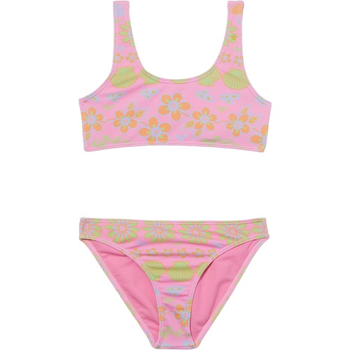 록시 Roxy Kids Beach Day Together Bralette Swimsuit Set (Toddler/Little Kids/Big Kids)