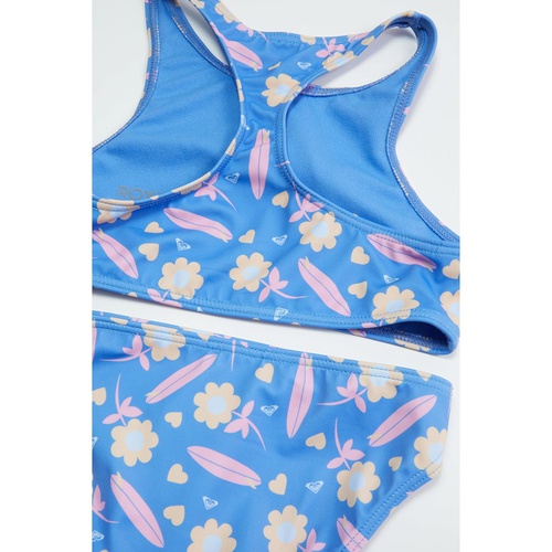 록시 Roxy Kids Lorem Crop Top Swimsuit Set (Toddler/Little Kids/Big Kids)
