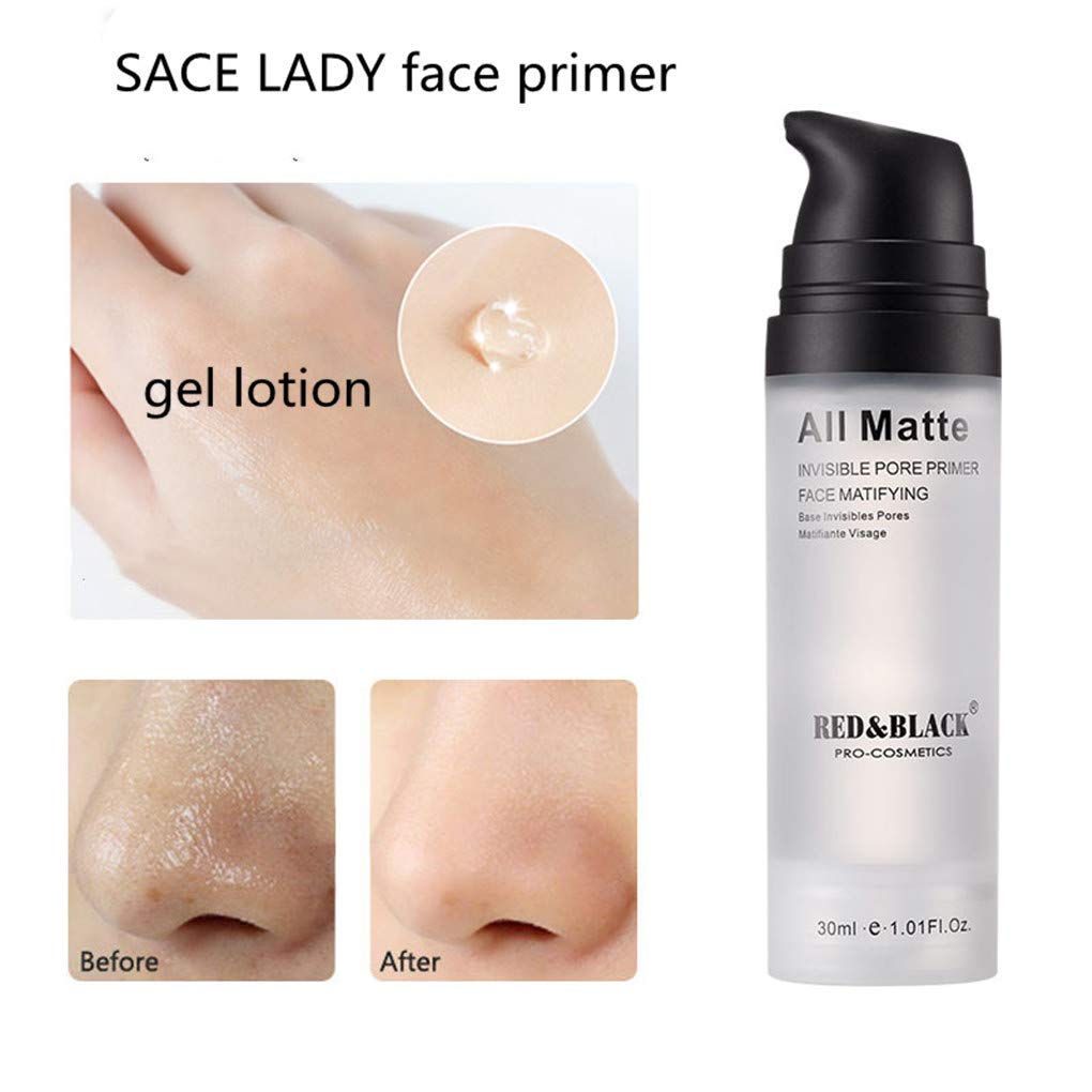  Matte Makeup Base Primer for Face Sacelady Face Primer for Oily Skin - Pore Minimizer, Oil Control Make Up Primer to Hide Wrinkles and Fine Lines - Cruelty Free Cosmetics - 1.01Fl