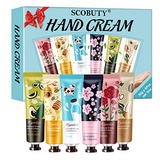 SCOBUTY Hand Cream,Hand Cream Gift Set, Anti Aging Hand Cream,Hand Moisturizing Cream for Dry Cracked Hands, Non-greasy,Travel Gift Set for Men And Women 630g (Blue Package)