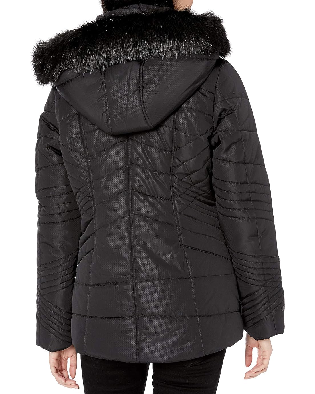 스케쳐스 SKECHERS Mens Warm Winter Jacket with Faux Trimmed Hood