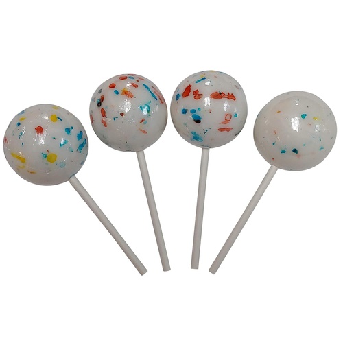  SMC LARGE Psychedelic Jawbreakers Candy on Sticks 2.25 INCH BIG 4 Count- Jawbreaker Lollipops-Hard As A Rock
