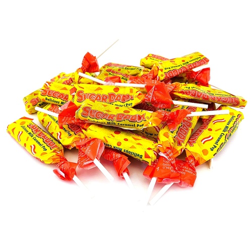  Sunny Island Sugar Daddy Lollipops Small Candy Pops, Taffy Milk Caramel Flavor, 2 Pounds Bulk Bag