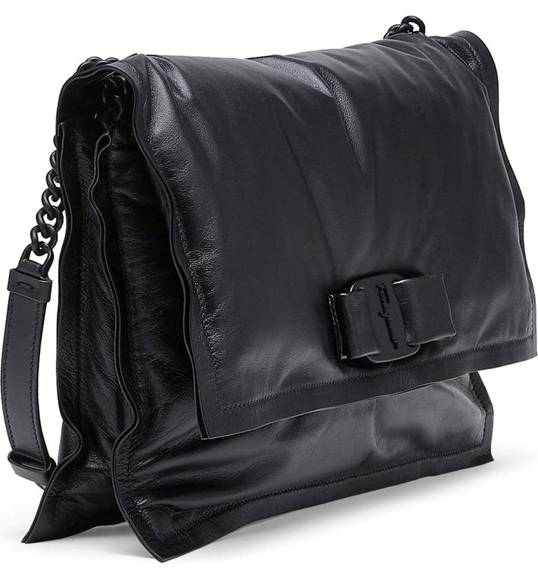 살바토로페라가모 Salvatore Ferragamo Viva Puffy Calfskin Leather Shoulder Bag_Black