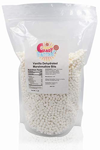 Sarahs Candy Factory Vanilla Mini Dehydrated Marshmallow Bits in Resealable Bag, 1lb