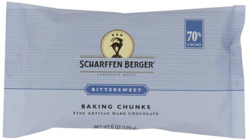 Scharffen Berger SCHARFEEN BERGER Baking Chocolate Chunks, Bittersweet, 6 Ounce (Pack of 5)