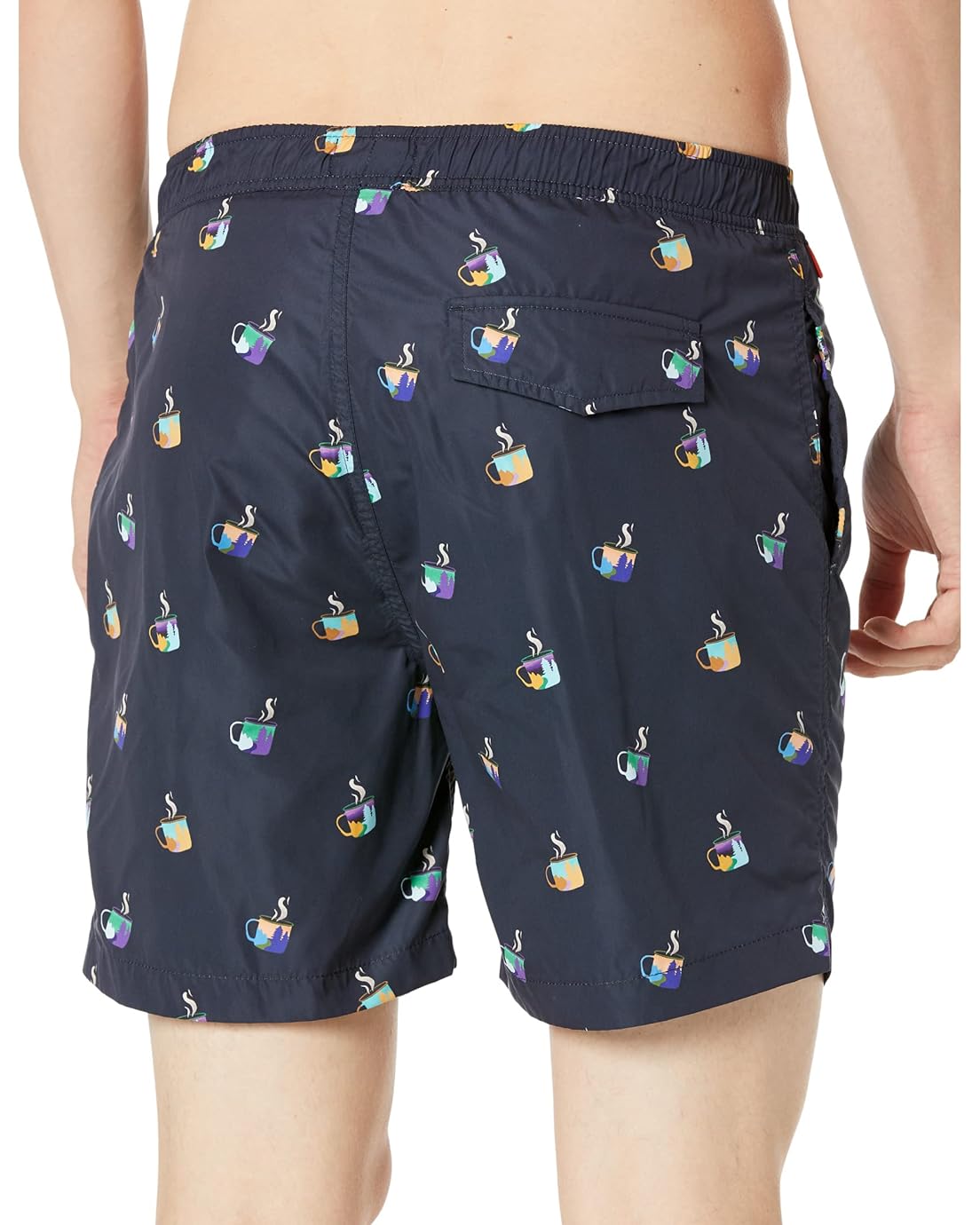  Scotch & Soda Mid Length Printed Swim Shorts in Recycled Polyester