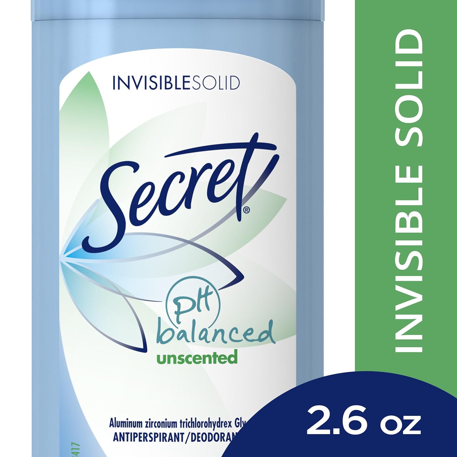  Secret Antiperspirant and Deodorant for Women, Original Unscented, Invisible Solid, pH Balanced, 2.6 Oz (Pack of 6)