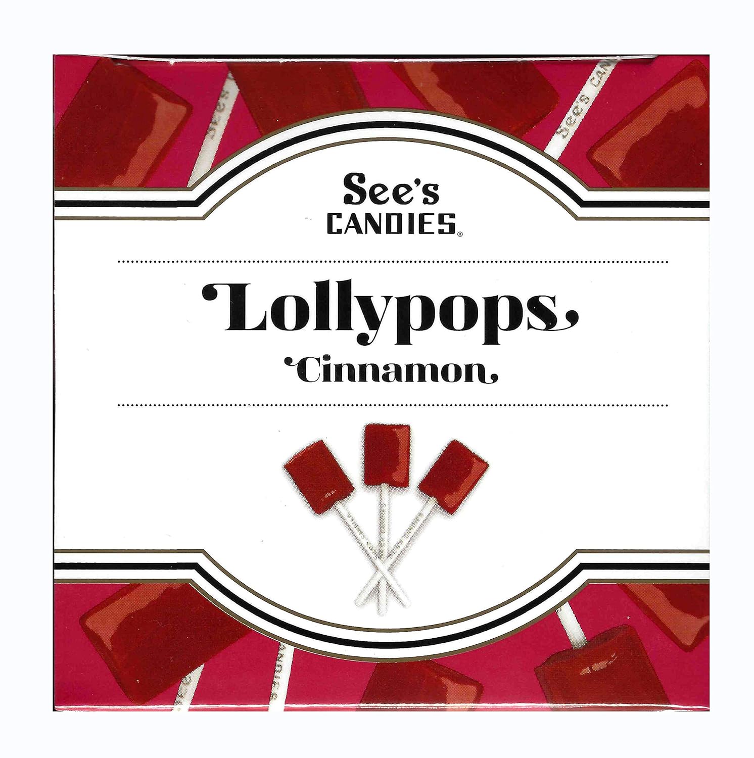  Sees Candies 8.4 oz. Cinnamon Lollypops