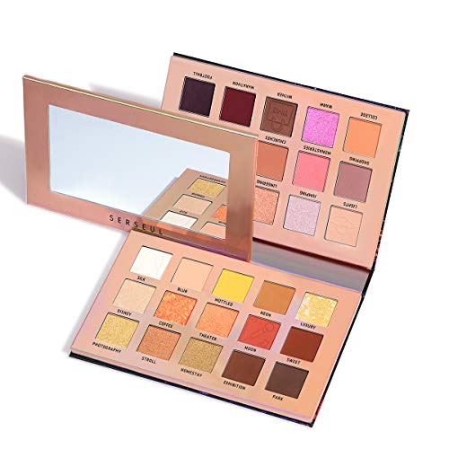  Serseul 30 Color Matte and Shimmer Eyeshadow Palette Highly pigmented Eye Makeup Creamy Texture Blendable Long Lasting EyeShadow Cruelty Free（Beautiful Drunk Time）