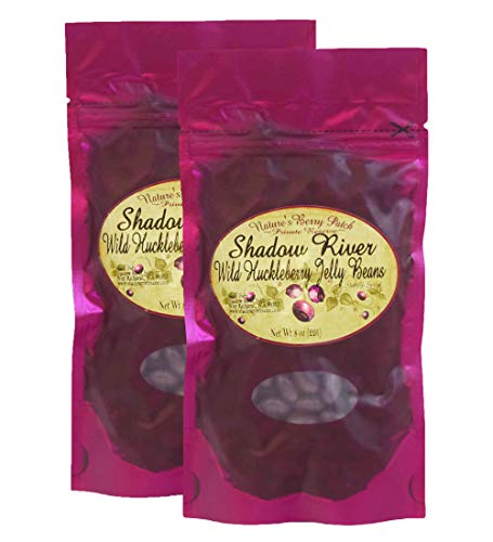 Shadow River Gourmet Wild Huckleberry Jelly Beans Classic Purple Candy - 8 oz - Pack of 2
