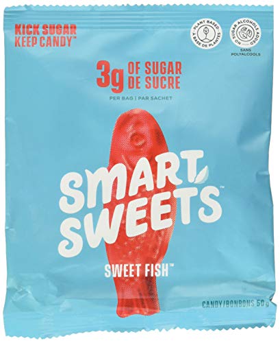 SmartSweets Variety Pack 1.8 oz Bags (Box of 8) Low Sugar Gummy Candy with Stevia - SweetFish (2), Sour Blast Buddies (2), Fruity Gummy Bears (2), Sour Gummy Bears (2)