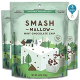 Mint Chocolate Chip by SMASHMALLOW | Snackable Marshmallows | Gluten Free | Non-GMO | Organic Cane Sugar | 100 Calories | Pack of 3 (4.5 oz)