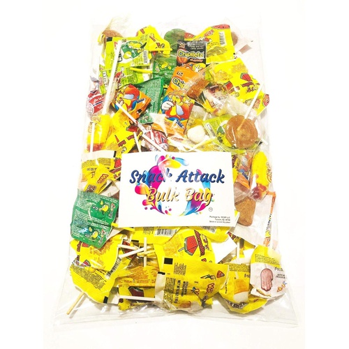  Snack Attack TM Mexican Lollipop Candy Assortment Pinata Party Mix, 3 LB Bulk Bag: Rebanadita Sandia, Vero Manita & Palerinda, De La Rosa Cereza, Limon 7, Karla Tajitos & Manzana, and Much More!