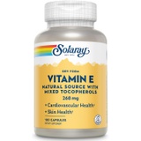 SOLARAY Vitamin E, Dry 400 IU w/ Mixed Tocopherols Non-Oily Healthy Cardiac Function, Antioxidant Activity & Skin Health Support 100 Capsules