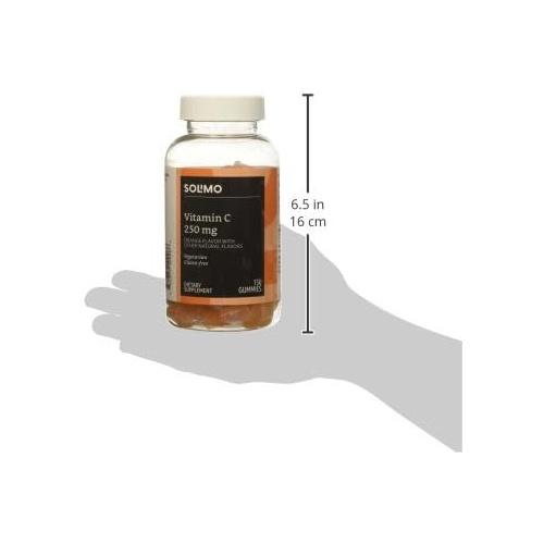  Amazon Basics (Previously Solimo) Vitamin C 250mg, 150 Gummies (2 Gummies per Serving), Immune Health