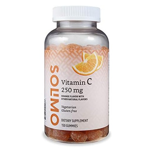  Amazon Basics (Previously Solimo) Vitamin C 250mg, 150 Gummies (2 Gummies per Serving), Immune Health