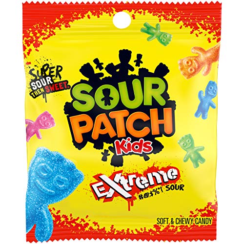 SOUR PATCH KIDS Extreme Sour Soft & Chewy Candy, 4 oz