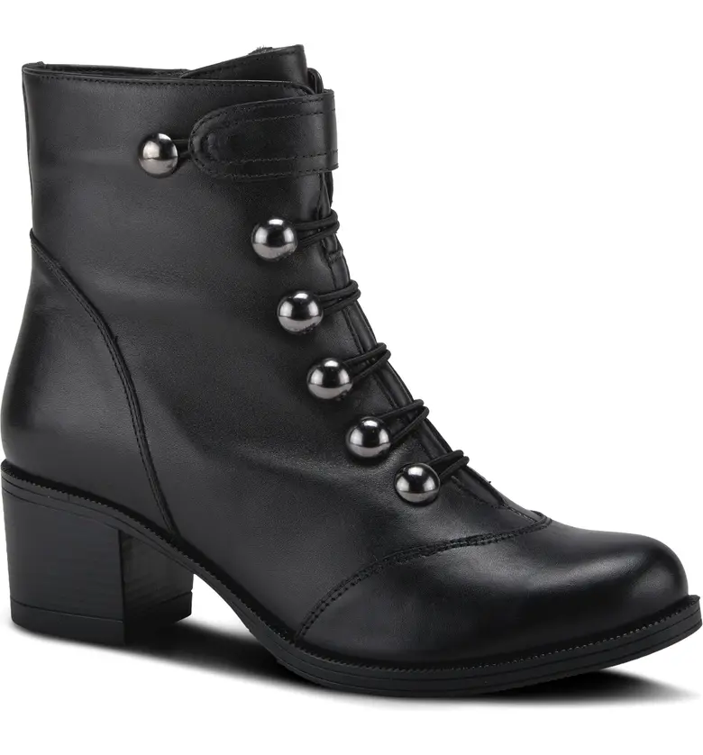 Spring Step Eyre Bootie_BLACK LEATHER