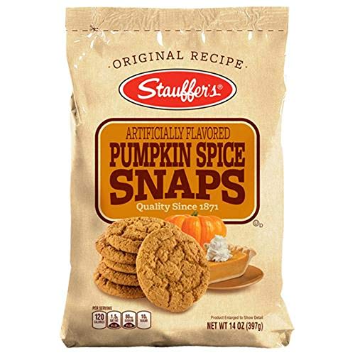 Stauffers Original Recipe Snaps Cookies, 14 oz Bag (Pumpkin Spice)
