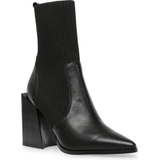 Steve Madden Tackle Pointed Toe Bootie_BLACK LEATHER