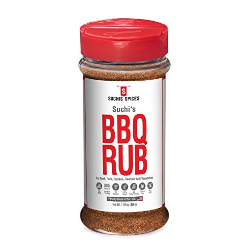 Suchis BBQ Rub - BBQ Rubs and Spices for Smoking, Grilling Spices, BBQ Seasoning - Low Carb, No MSG, Certified Kosher, Gluten Free, No Artificial Flavors, No Preservatives - 11.5 O
