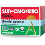 Sun Chlorella 500mg Whole Body Wellness Green Algae Superfood Supplement - Immune Defense, Gut Health, Natural Purification, Energy Boost - Chlorophyll, B12, Iron, Protein - Non-GM