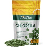 Sunlit Best Green Organics Chlorella Tablets Mega-Pack 1000 Tablets Cracked Cell, Raw, Non-GMO. 100% Pure Chlorella Pyrensoidosa. Green Superfood. High Protein, Chlorophyll & Nucleic acids. No preserv
