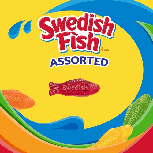  Swedish Fish Assorted Flavors Soft & Chewy Gummy Candy, 5 Pound Bag