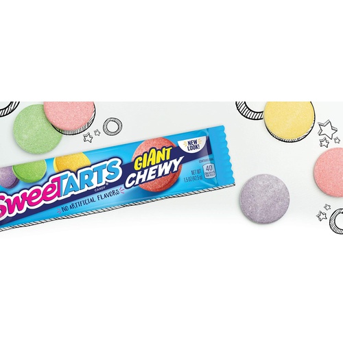  SweeTARTS Giant Chewy Candy 1.5 Ounce Packets, Pack of 36