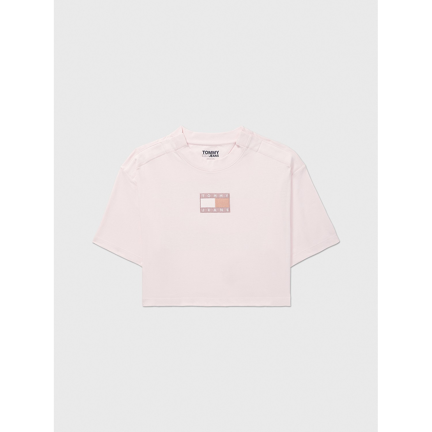 TOMMY ADAPTIVE Cropped Flag Graphic T-Shirt