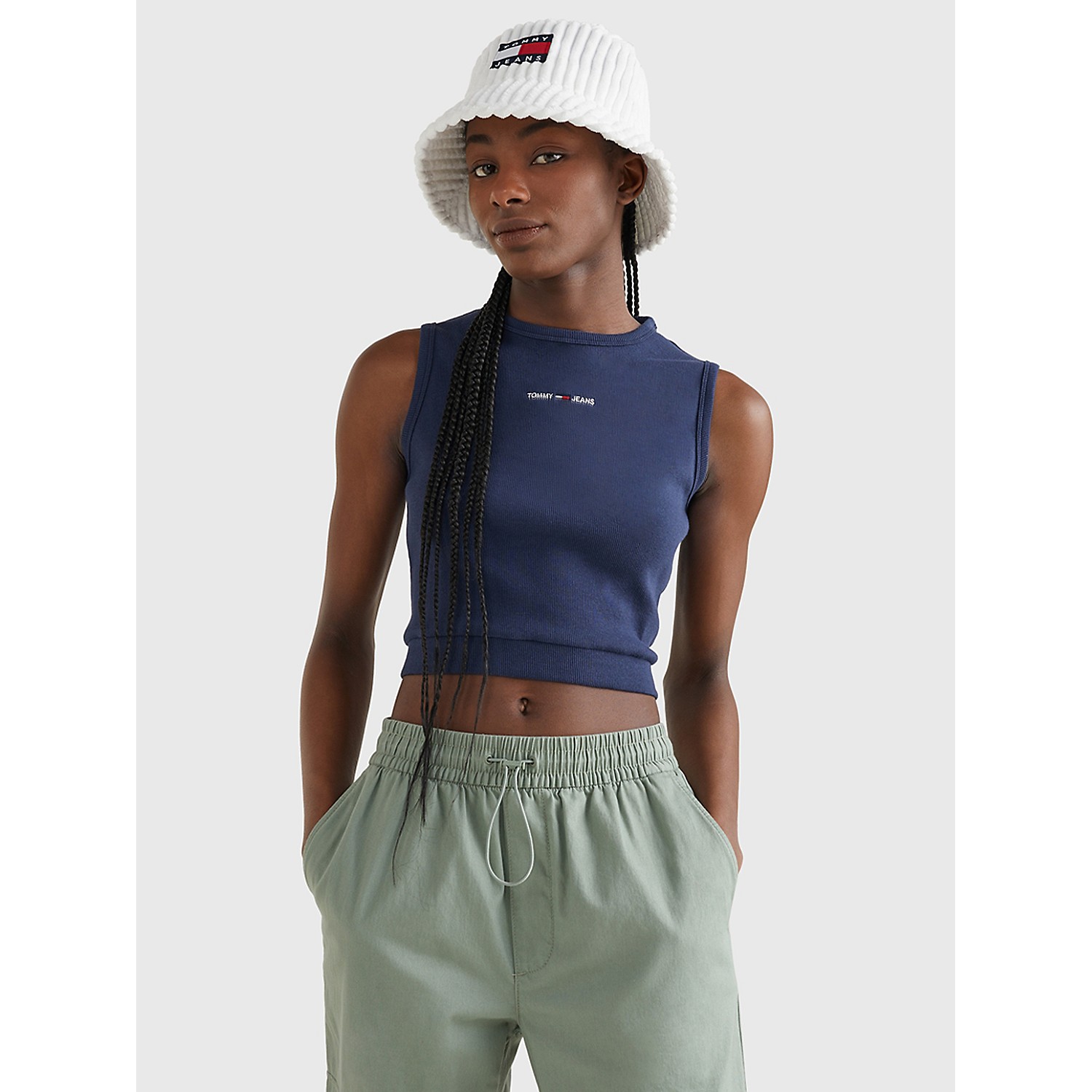 TOMMY JEANS Cropped Logo Tank Top
