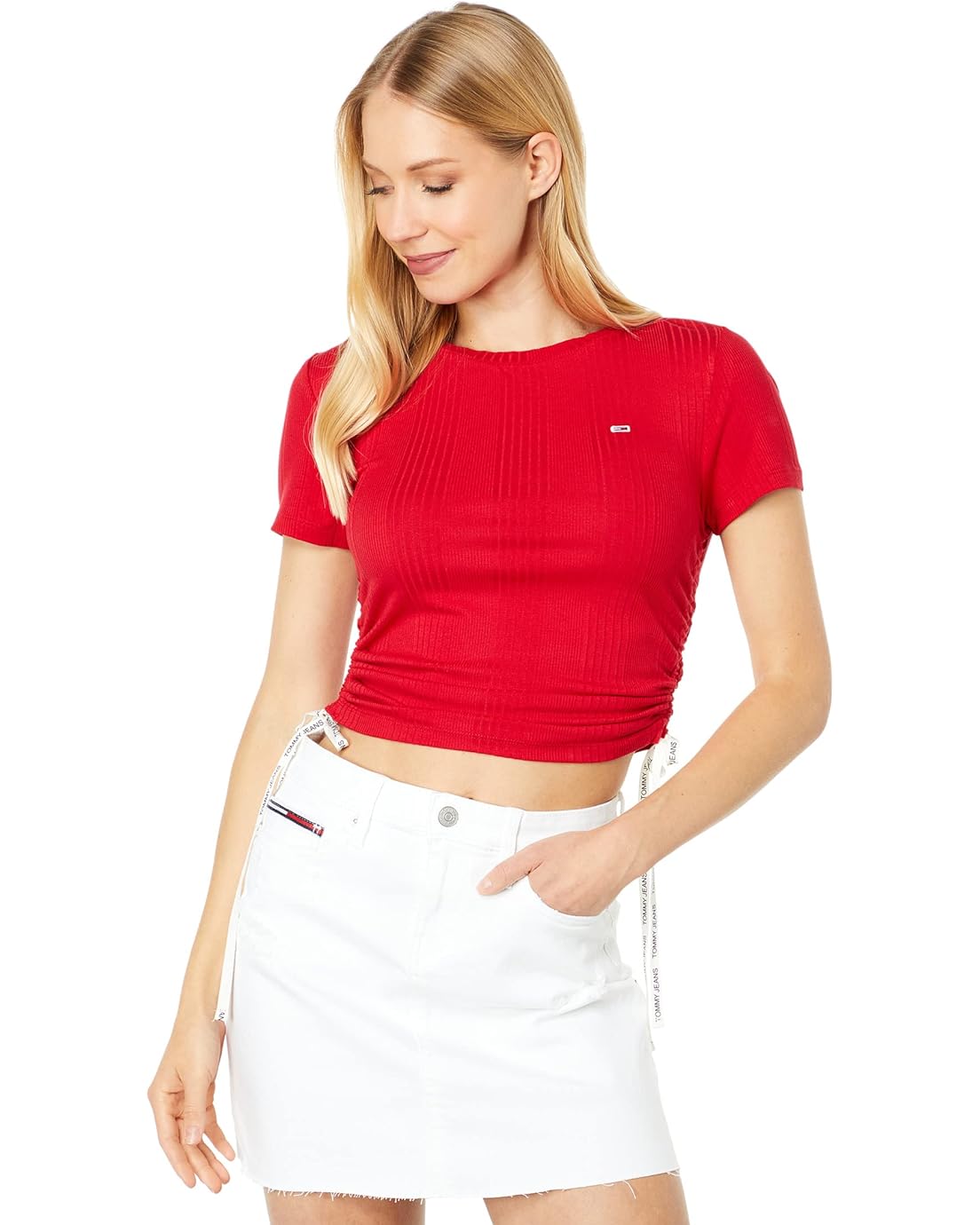 Tommy Jeans Side Ruched Rib Tee