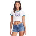Womens Slim Cropped Graphic T-Shirt