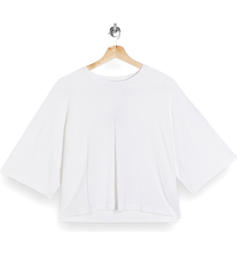 탑샵 Topshop Washed Boxy T-Shirt_WHITE