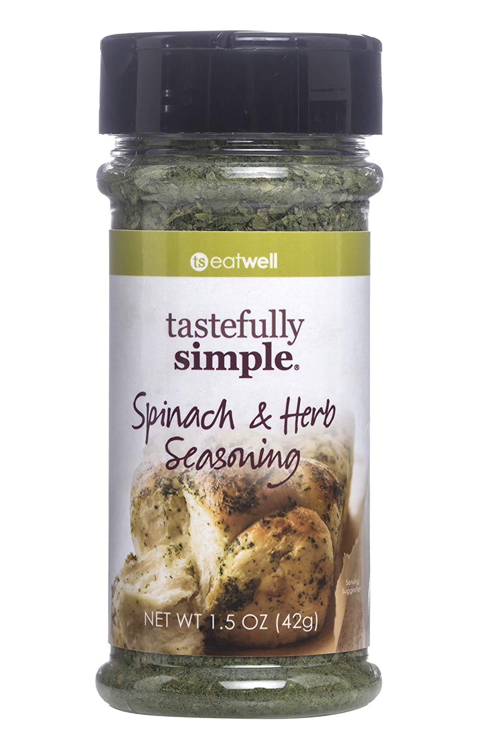  Tastefully Simple Spinach & Herb Seasoning - Perfect on Potato Salad, Pasta Salad, Eggs and Quiche - 1.5 oz
