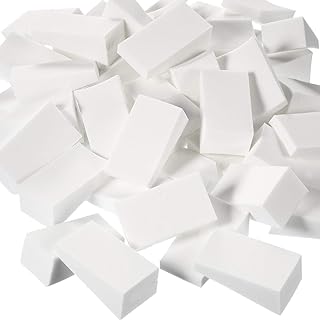 TecUnite 100 Pieces Cosmetic Sponges Latex Makeup Foam Wedges Foundation Beauty Tools (Triangle, White)