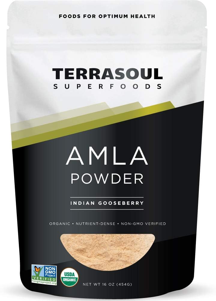  Terrasoul Superfoods Organic Amla Berry Powder (Amalaki), 16 Oz - Rich in Antioxidant Vitamin C Supports Immunity