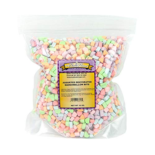 The Bulk-Priced Food Shoppe Assorted Dehydrated Marshmallows, Bulk Size, Cereal Marshmallows (1 lb. Resealable Zip Lock Stand Up Bag)