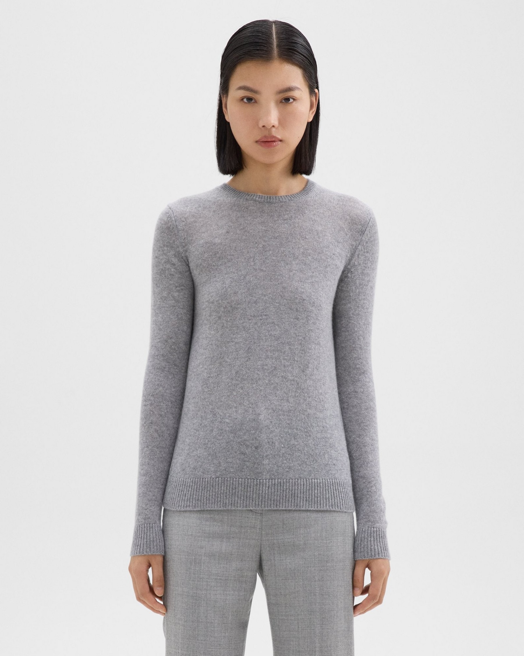 Theory Crewneck Sweater in Feather Cashmere