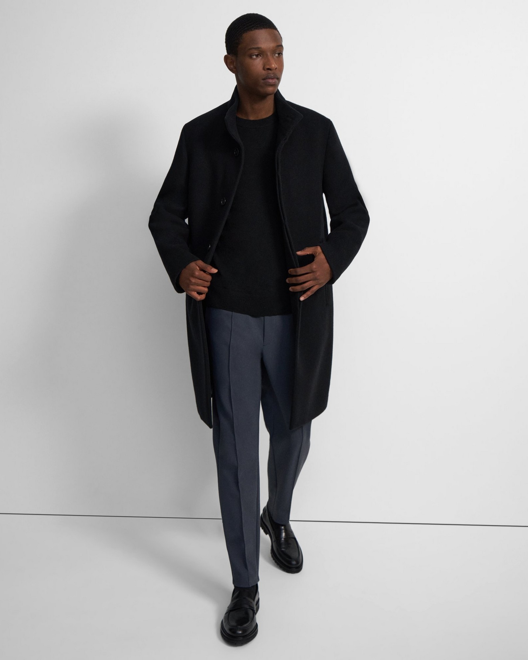 Theory Belvin Coat in Recycled Wool Melton