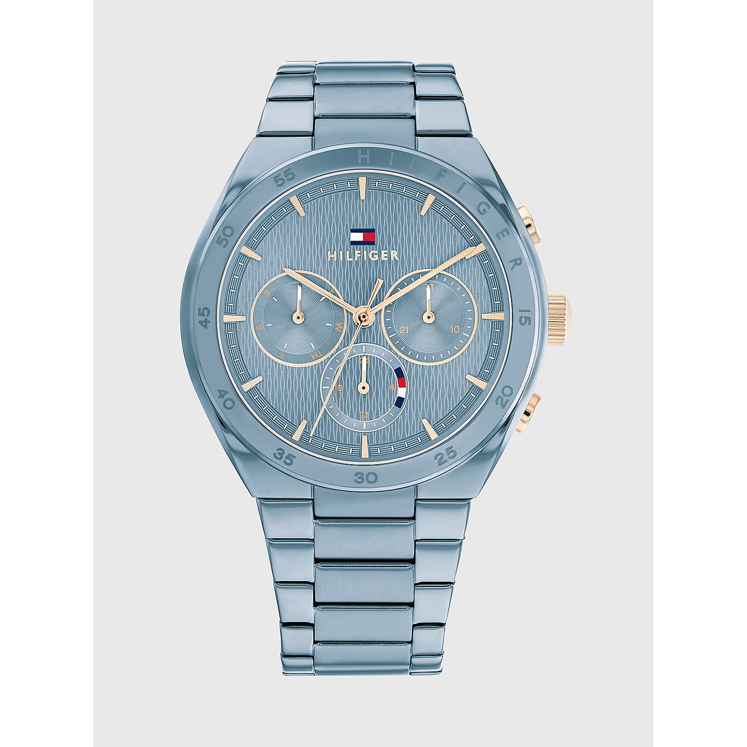 TOMMY HILFIGER Casual Watch with Blue Ion-Plated Bracelet