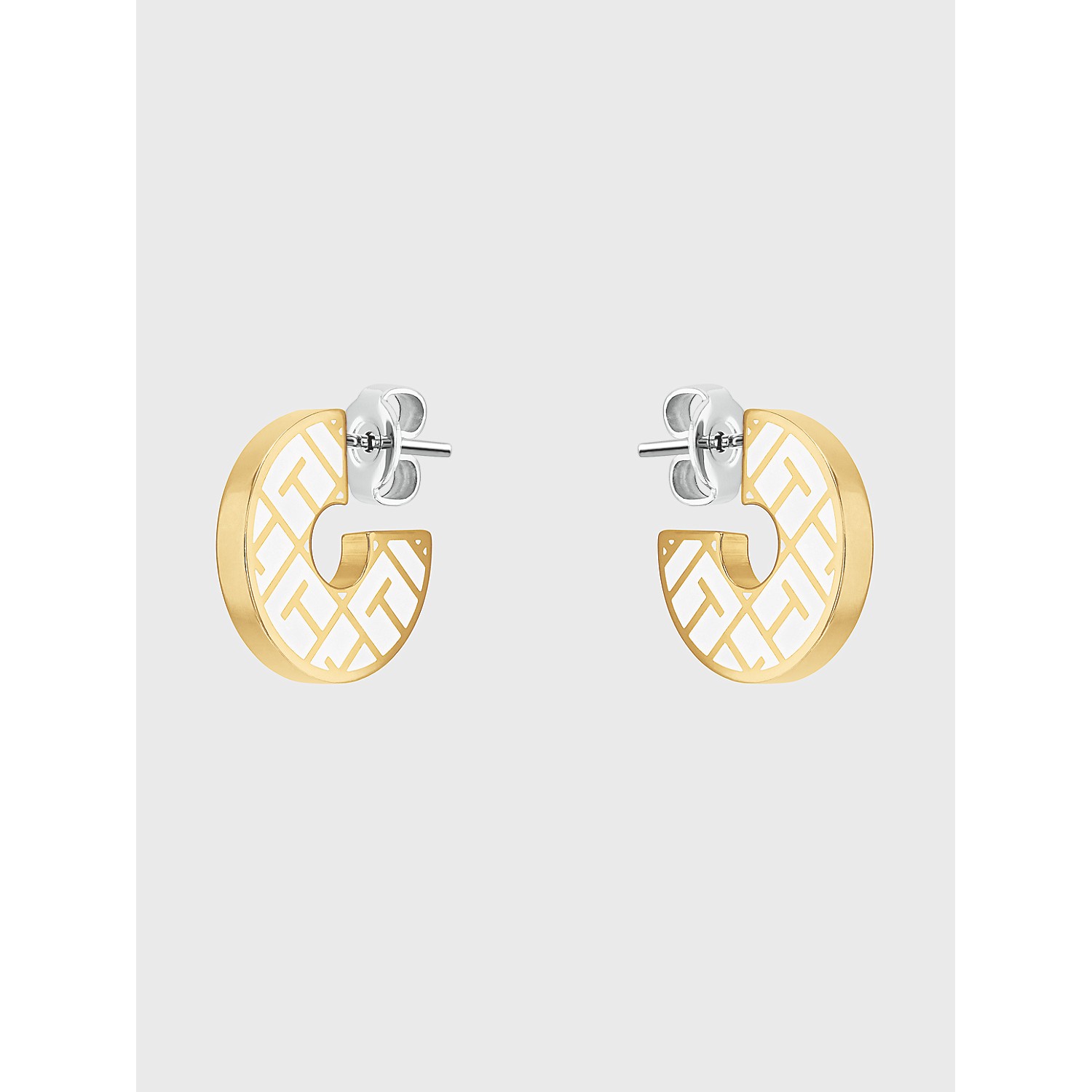 TOMMY HILFIGER Gold-Plated Monogram Earrings