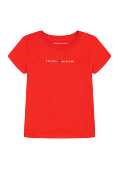 타미힐피거 Girls 7-16 Classic Embroidered Logo T-Shirt