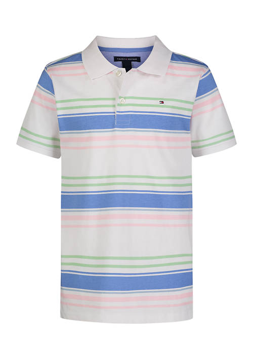 Boys 8-20 Short Sleeve Wordmark Polo Shirt